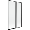 Mexen Mist L Duschwand 2-flügelig rechts 110 x 150 cm, schwarzer Rahmen, schwarz - 8A9L-110-011-70-70-P