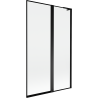 Mexen Mist L dvodijelna paravan za kadu desna 110 x 150 cm, crni okvir, crna - 8A9L-110-011-70-70-P
