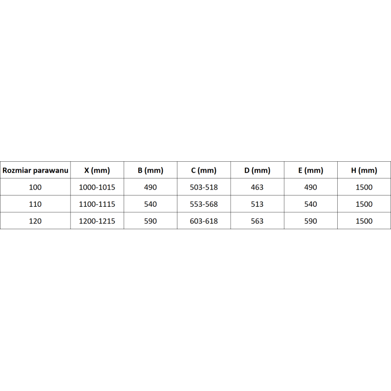 Mexen Mist L resguardo de banho de 2 painéis, direito 120 x 150 cm, moldura preta, preto - 8A9L-120-011-70-70-P