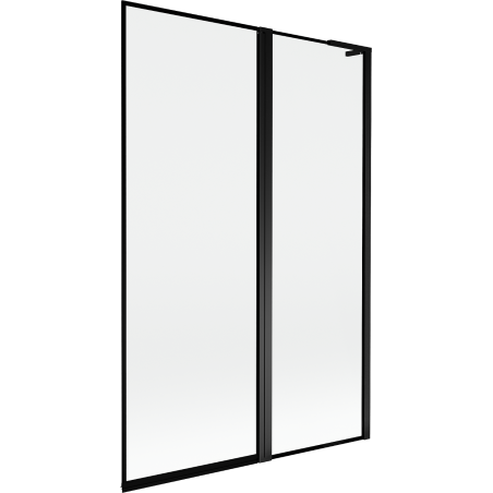 Mexen Mist L badwand 2-delig rechts 120 x 150 cm, zwart frame, zwart - 8A9L-120-011-70-70-P