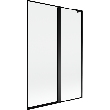 Mexen Mist L paroi de baignoire 2 volets droit 120 x 150 cm, cadre noir, noir - 8A9L-120-011-70-70-P