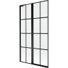 Mexen Mist L Duschwand 2-flügelig links 100 x 150 cm, schwarzes Gitter, schwarz - 8A9L-100-011-70-77-L