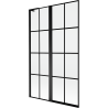 Mexen Mist L paroi de baignoire à 2 volets gauche 110 x 150 cm, grille noire, noir - 8A9L-110-011-70-77-L