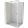 Cabine de douche pivotante Mexen Mist-B 90 x 70 cm, transparente, or brossé - 8A2T-090-070-55-00