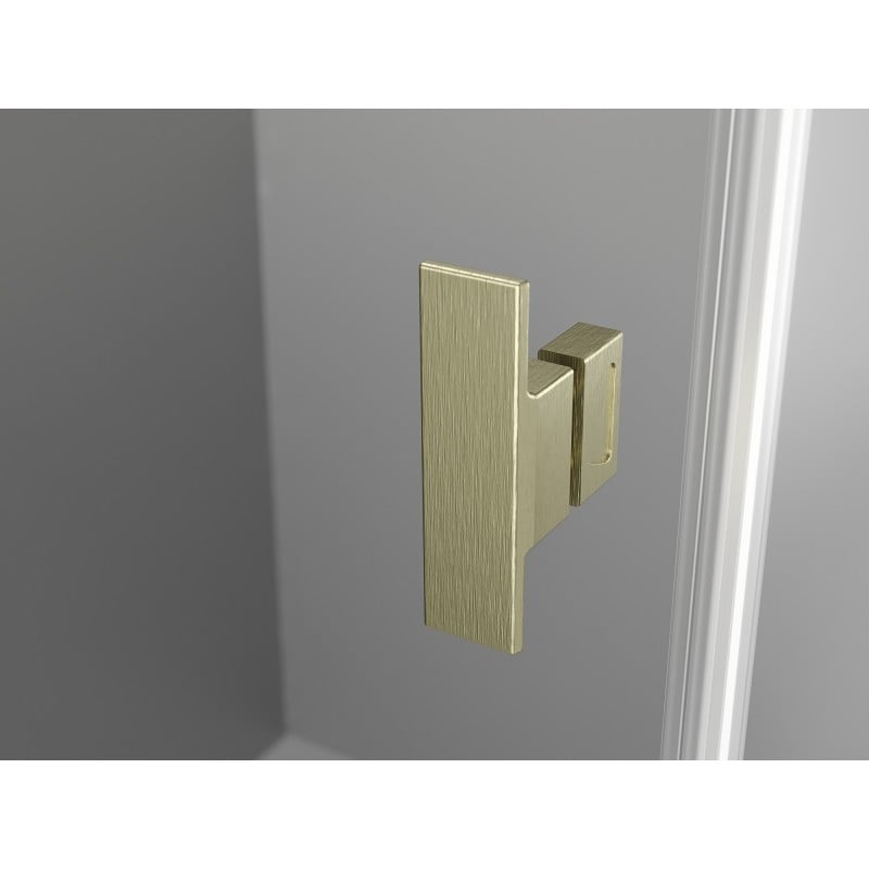 Mexen Mist-B pivot shower enclosure 100 x 80 cm, transparent, brushed gold - 8A2T-100-080-55-00