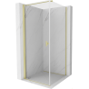 Mexen Mist-B Duschkabine schwenkbar 85 x 85 cm, transparent, gebürstetes Gold - 8A2T-085-085-55-00