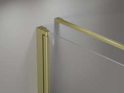Mexen Mist-B douchecabine scharnierend 90 x 90 cm, transparant, goud geborsteld - 8A2T-090-090-55-00
