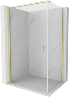 Mexen Mist-B pregrada za tuš sa vratima 90 x 110 cm, prozirna, zlatna brušena - 8A2T-090-110-55-00