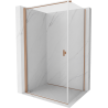 Mexen Mist-B Duschkabine schwenkbar 80 x 85 cm, transparent, gebürstetes Kupfer - 8A2T-080-085-65-00