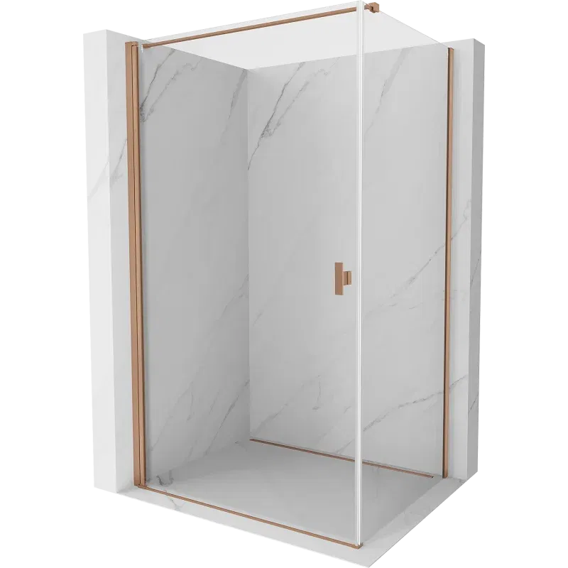 Mexen Mist-B cabine de douche pivotante 80 x 90 cm, transparent, cuivre brossé - 8A2T-080-090-65-00