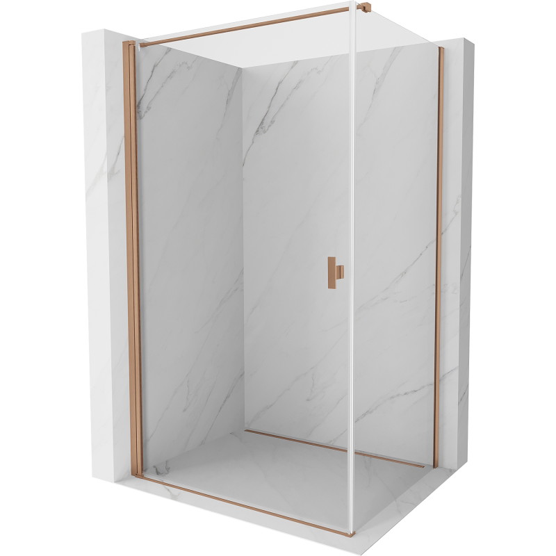 Mexen Mist-B dušikabiin, hingega 75 x 95 cm, läbipaistev, harjatud vask - 8A2T-075-095-65-00
