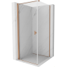 Mexen Mist-B hinged shower enclosure 100 x 100 cm, transparent, brushed copper - 8A2T-100-100-65-00