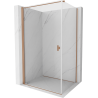 Mexen Mist-B cabine de douche pivotante 100 x 110 cm, transparent, cuivre brossé - 8A2T-100-110-65-00