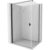 Mexen Mist-B Duschkabine Schwenkbar 80 x 70 cm, Transparent, Schwarz - 8A2T-080-070-70-00