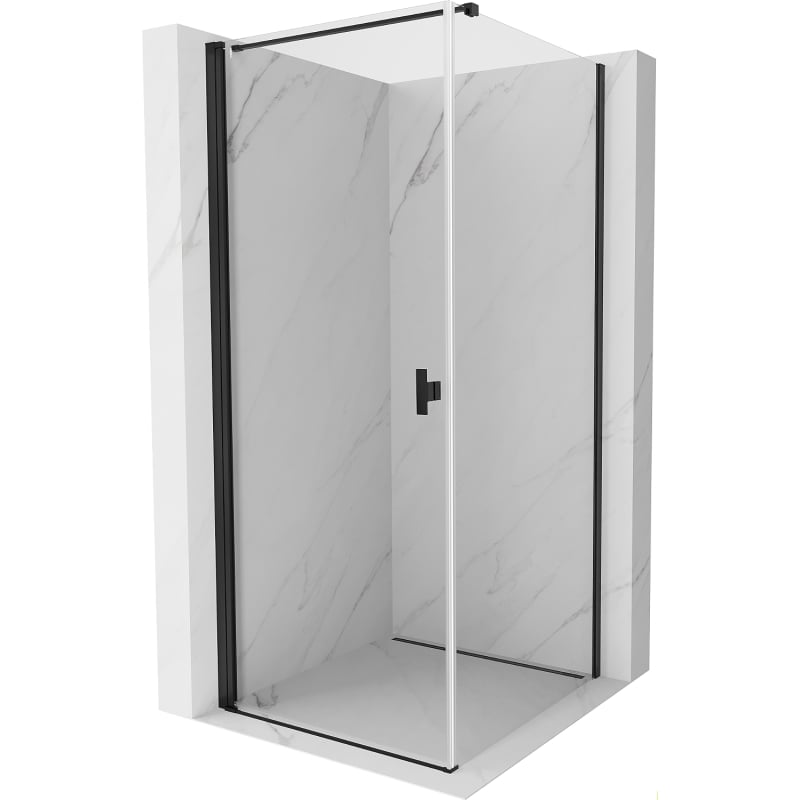 Mexen Mist-B 90 x 90 cm Pivot Shower Cabin, Transparent, Black - 8A2T-090-090-70-00