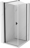 Mexen Mist-B Duschkabine schwenkbar 90 x 90 cm, transparent, schwarz - 8A2T-090-090-70-00