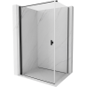 Mexen Mist-B 90 x 95 cm Hinged Shower Enclosure, Transparent, Black - 8A2T-090-095-70-00