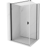 Mexen Mist-B  hinged shower enclosure 70 x 110 cm, transparent, black - 8A2T-070-110-70-00