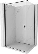 Mexen Mist-B Duschkabine schwenkbar 100 x 120 cm, transparent, schwarz - 8A2T-100-120-70-00