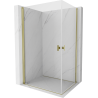 Mexen Mist-B Duo hinged shower enclosure 80 x 70 cm, transparent, gold - 8A2-080-070-50-00