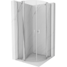 Mexen Mist half cirkelvormige douchecabine draaideur 100 x 100 cm, transparant, chroom - 8A32-100-100-01-00