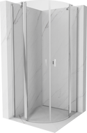 Mexen Mist semi-circular shower enclosure with hinged door 100 x 100 cm, transparent, chrome - 8A32-100-100-01-00
