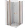 Mexen Mist shower cabin semi-circular hinged 100 x 100 cm, transparent, brushed copper - 8A32-100-100-65-00