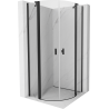 Mexen Mist Duschkabine halbrund schwenkbar 80 x 80 cm, transparent, schwarz - 8A32-080-080-70-00