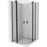 Mexen Mist Duschkabine halbrund schwenkbar 100 x 100 cm, transparent, schwarz - 8A32-100-100-70-00