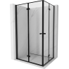 Mexen Mist-F Duo faltbare Duschkabine 120 x 70 cm, schwarzer Rahmen, schwarz - 8A6-120L-070P-70-70