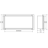 Mexen X-Wall-NR nisplank zonder flens 30 x 20 cm, inox - 1911302010