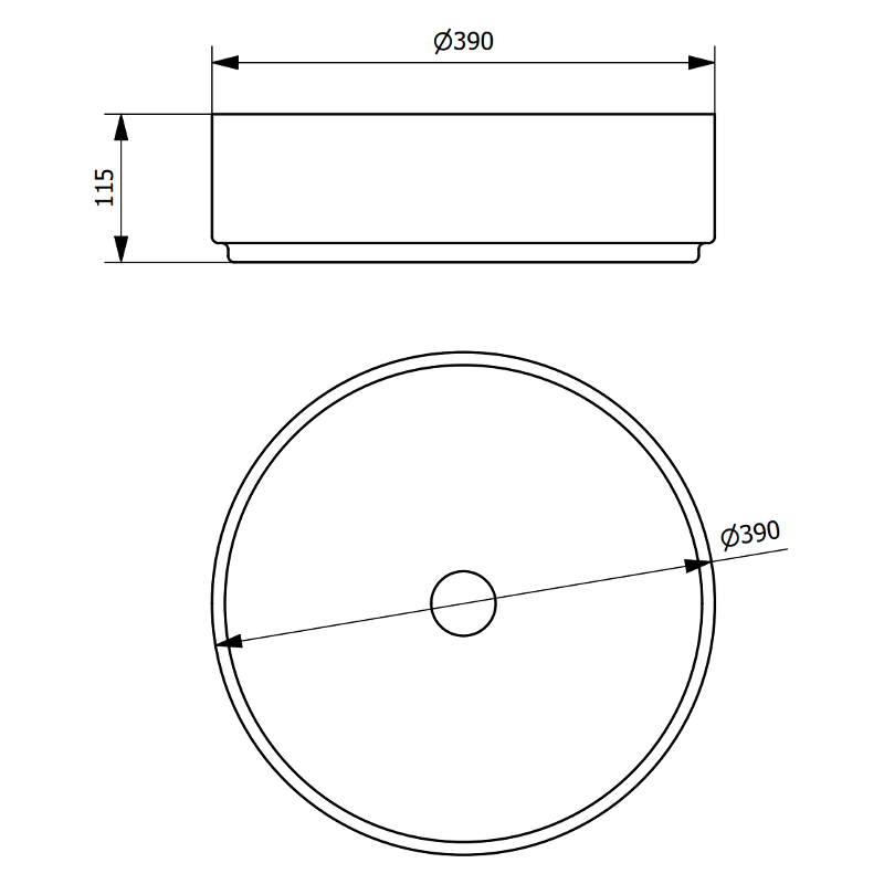 Mexen Felicia countertop basin 39 x 39 cm, grey stone - 21363962