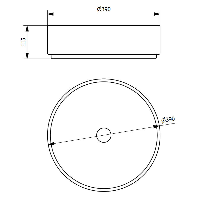 Mexen Felicia tasoon asennettava pesuallas 39 x 39 cm, harmaa kivi - 21363962