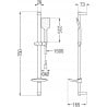 Mexen Axel DB62 Badewannen-Set, Chrom - 73813DB62-00