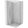 Mexen Mist L cabine de douche demi-circulaire pivotante 90 x 90 cm, transparent, chrome - 8A32L-090-090-01-00
