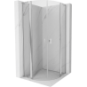 Mexen Mist L Duschkabine halbrund schwenkbar 90 x 90 cm, transparent, Chrom - 8A32L-090-090-01-00
