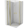 Mexen Mist L cabine de douche semi-circulaire pivotante 80 x 80 cm, transparent, dorée - 8A32L-080-080-50-00