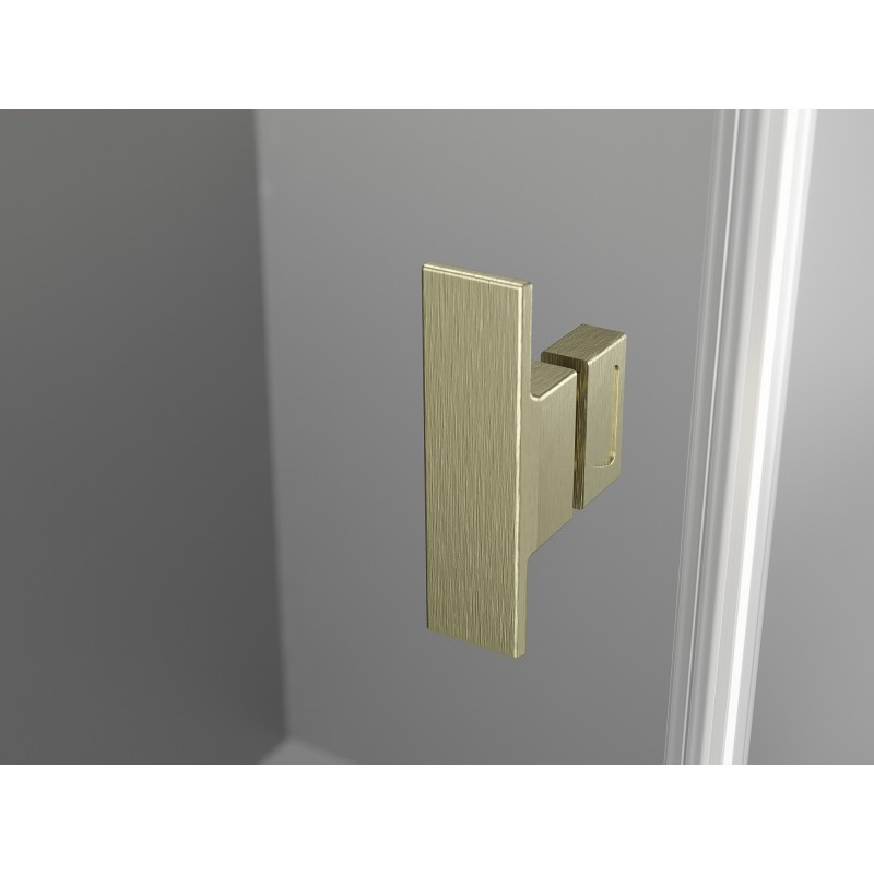 Mexen Mist-B Duo pivot shower enclosure 100 x 75 cm, transparent, brushed gold - 8A2-100-075-55-00