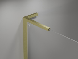 Mexen Mist L halbrunde Duschkabine, schwenkbar, 100 x 100 cm, transparent, gebürstetes Gold - 8A32L-100-100-55-00