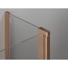 Mexen Mist L Duschkabine halbrund schwenkbar 80 x 80 cm, transparent, gebürstetes Kupfer - 8A32L-080-080-65-00