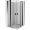 Mexen Mist L Halbrunde Duschkabine schwenkbar 90 x 90 cm, transparent, schwarz - 8A32L-090-090-70-00