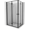 Mexen Mist-F Duo folding shower cabin left 110 x 80 cm, black frame, black - 8A6-110L-080P-70-70
