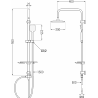 Mexen T62 Duschsäule, gebürstetes Gun Gray - 798626293-66