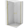 Mexen Mist halbrunde Duschkabine schwenkbar 80 x 80 cm, transparent, gold - 8A31-080-080-50-00