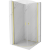 Mexen Mist douchecabine halfrond draaiend 70 x 70 cm, transparant, goud geborsteld - 8A31-070-070-55-00