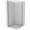 Mexen Mist Duschkabine halbrund schwenkbar 70 x 70 cm, transparent, gebürstetes Kupfer - 8A31-070-070-65-00
