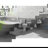 Mexen Silo vrijstaande hoekbadkuip links geribbeld 170 x 80 cm, wit/grijs, witte overloop - 52891708062L-20