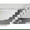 Mexen Silo freistehende Wannenecke links geriffelt 170 x 80 cm, weiß/grau, weißer Überlauf - 52891708062L-20