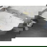 Mexen Silo vrijstaande hoekbad links geribbeld 170 x 80 cm, wit/grijs, overloop goud - 52891708062L-50