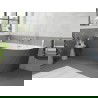 Mexen Silo vrijstaande hoekbad links geribbeld 170 x 80 cm, wit/grijs, overloop geborsteld nikkel - 52891708062L-97